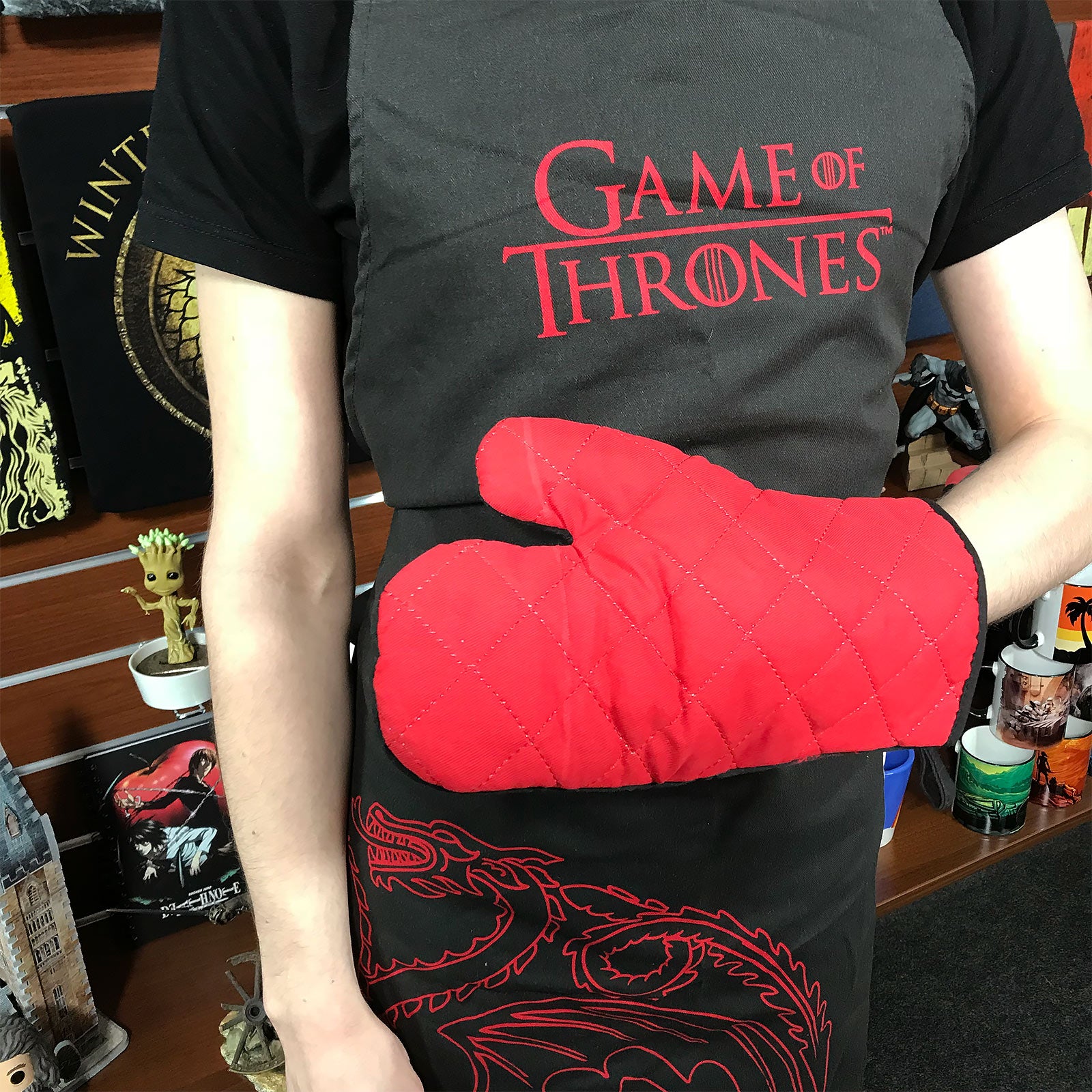 Zdjęcie produktu Gra o Tron - Fartuch Targaryen z rękawicą kuchenną