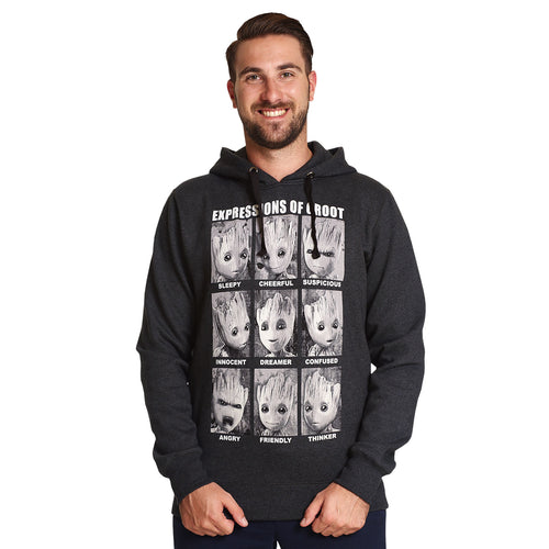 Zdjęcie produktu Guardians of the Galaxy - Groot Expressions Hoodie szary