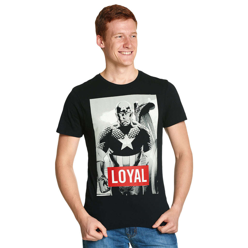 Zdjęcie produktu Avengers - Captain America Loyal T-Shirt czarny