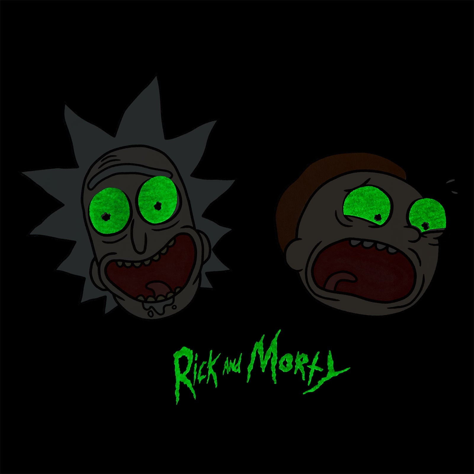 Zdjęcie produktu Rick and Morty - Crazy Faces Glow in the Dark T-Shirt