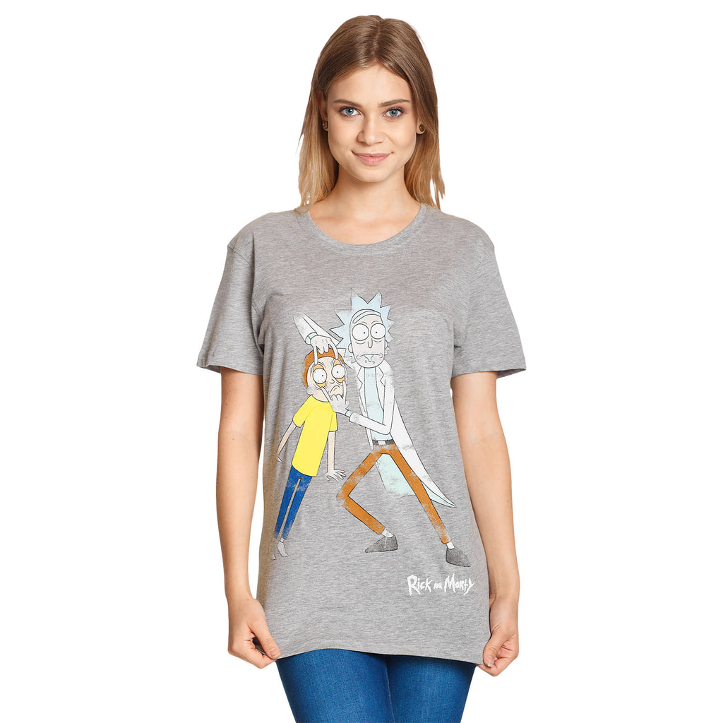 Zdjęcie produktu Rick and Morty - Morty Eye Edit Distressed T-Shirt szary