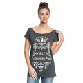 Zdjęcie produktu Alicja w Krainie Czarów - Wonderland T-Shirt damski luźny krój szary