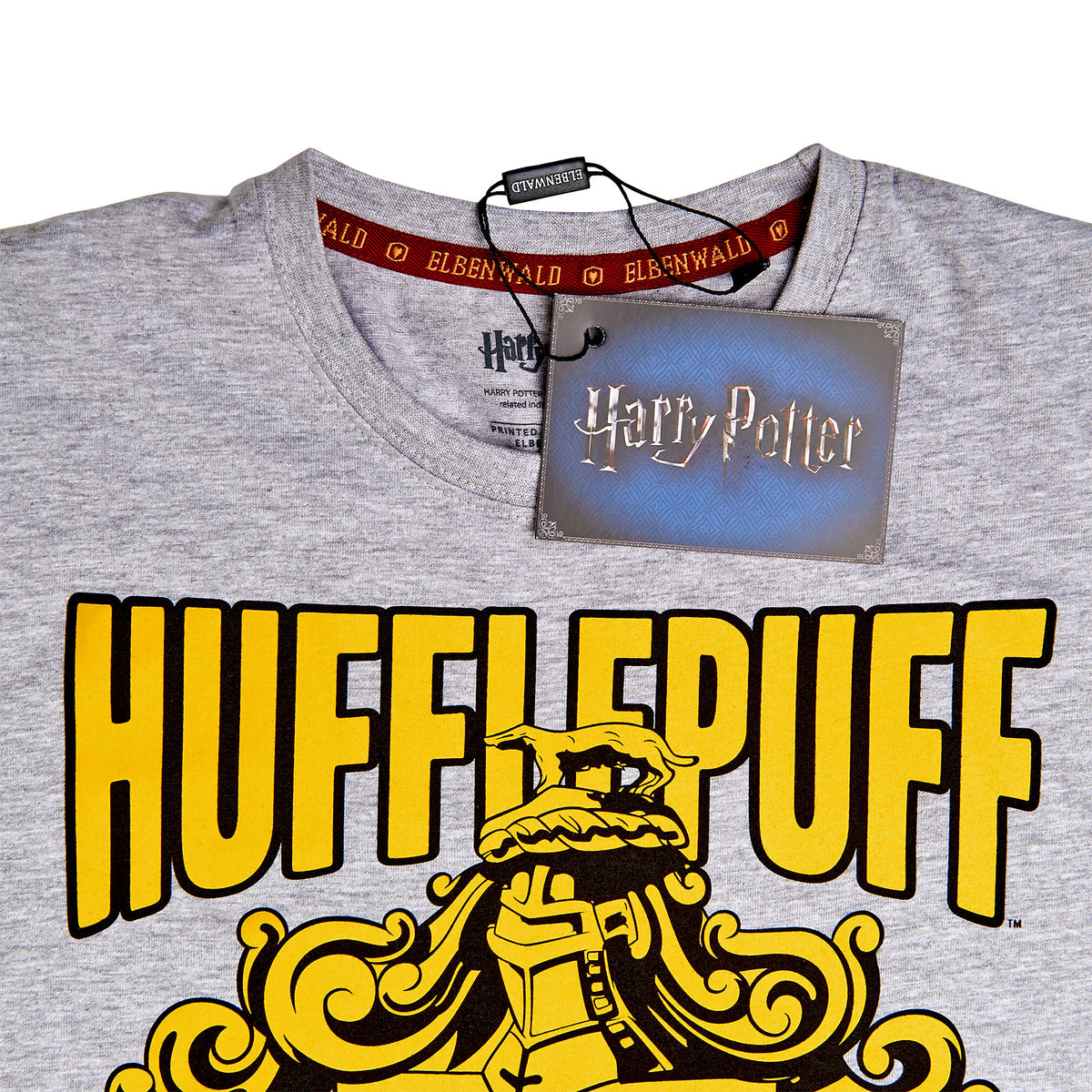 Zdjęcie produktu Harry Potter - Koszulka damska Hufflepuff herb szara