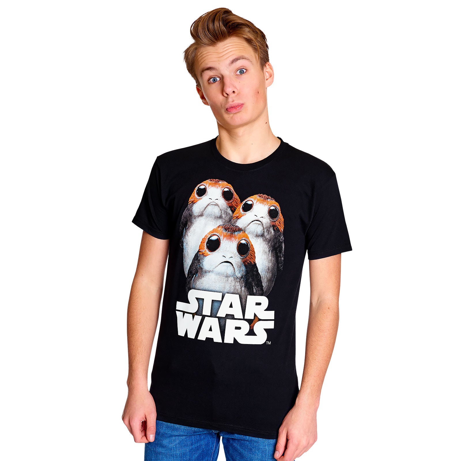 Zdjęcie produktu Star Wars - Triple Porg T-Shirt czarne