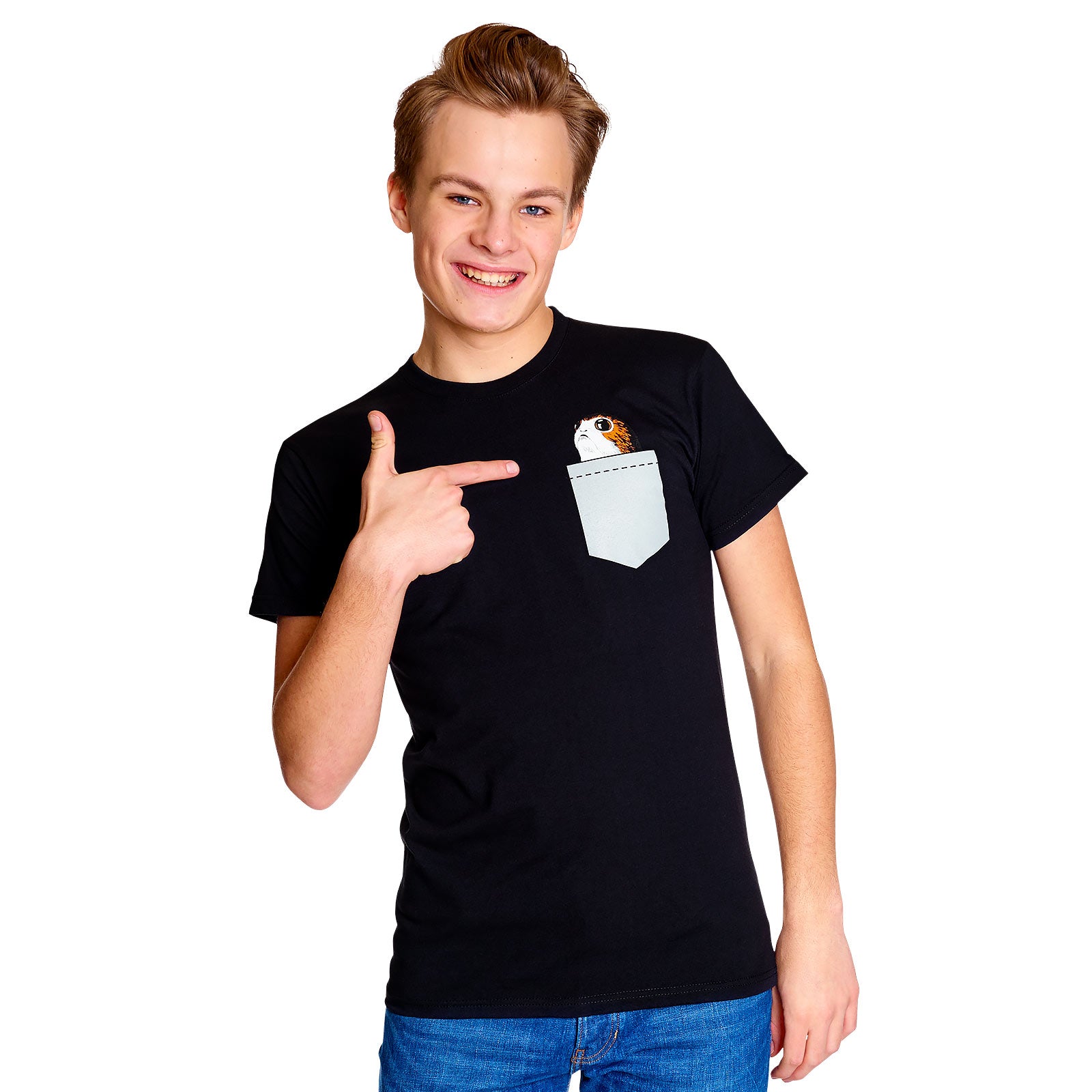 Zdjęcie produktu Star Wars - Pocket Porg Koszulka czarna