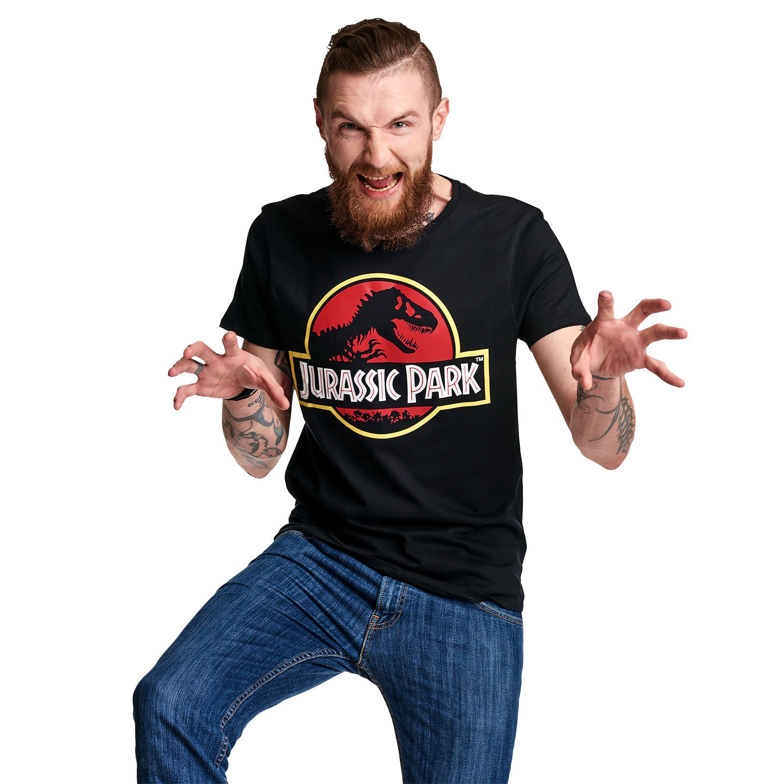 Zdjęcie produktu Jurassic Park - Czarna koszulka z logo