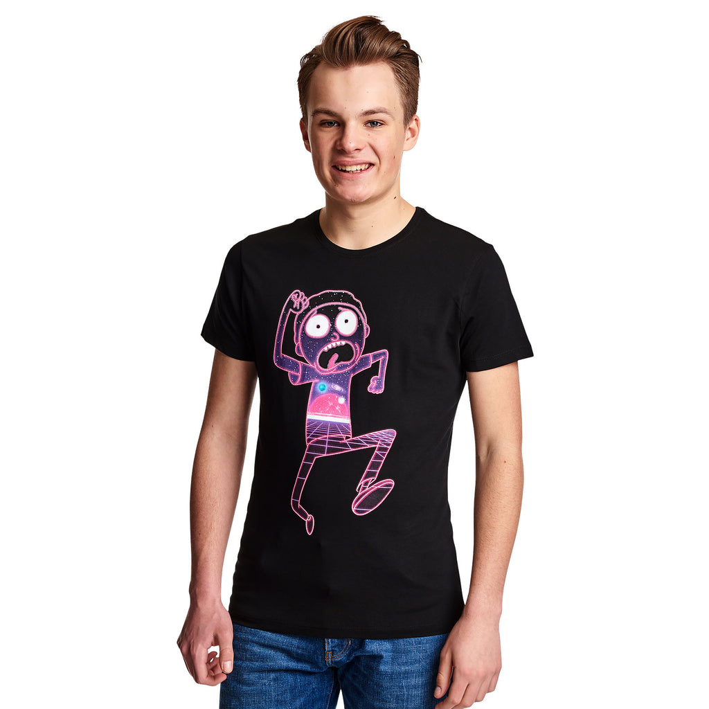 Zdjęcie produktu Rick and Morty - Neon Morty Glow in the Dark T-Shirt czarne