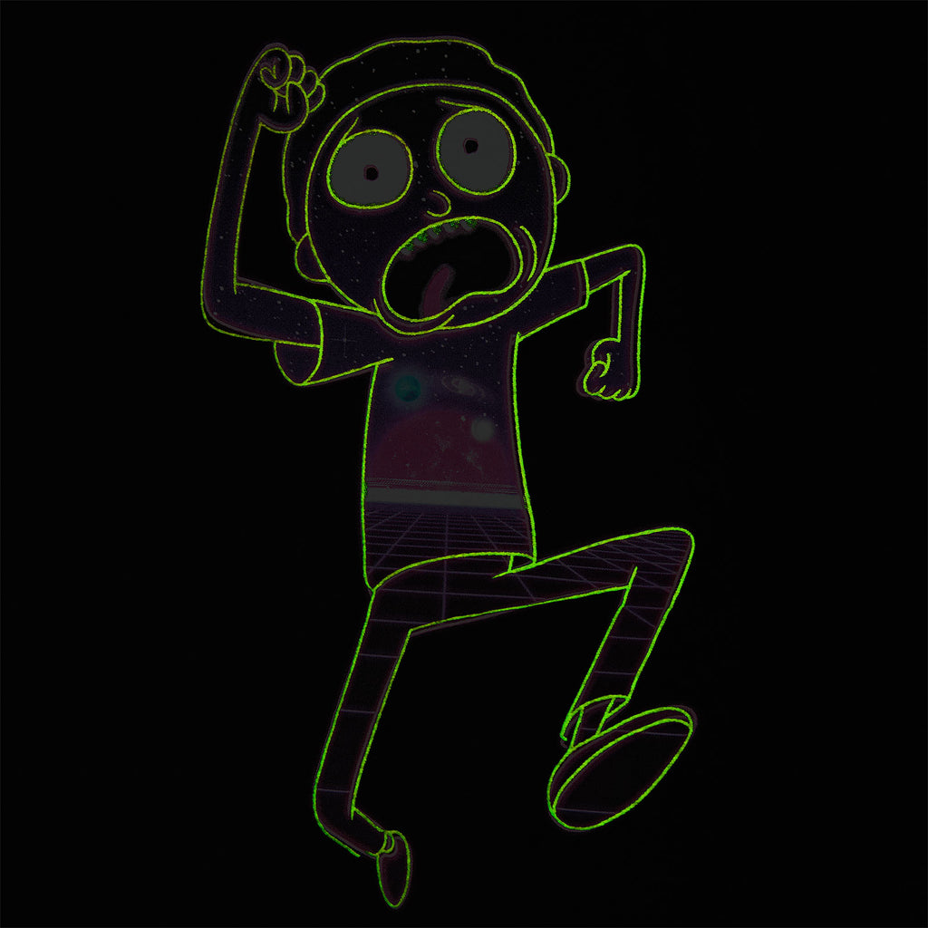 Zdjęcie produktu Rick and Morty - Neon Morty Glow in the Dark T-Shirt czarne