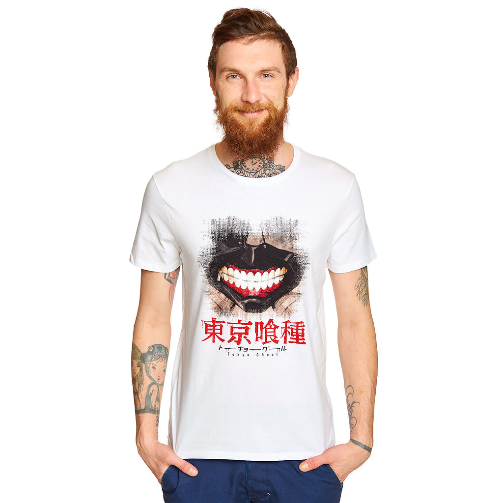 Zdjęcie produktu Tokyo Ghoul - Kaneki Mask T-Shirt biały