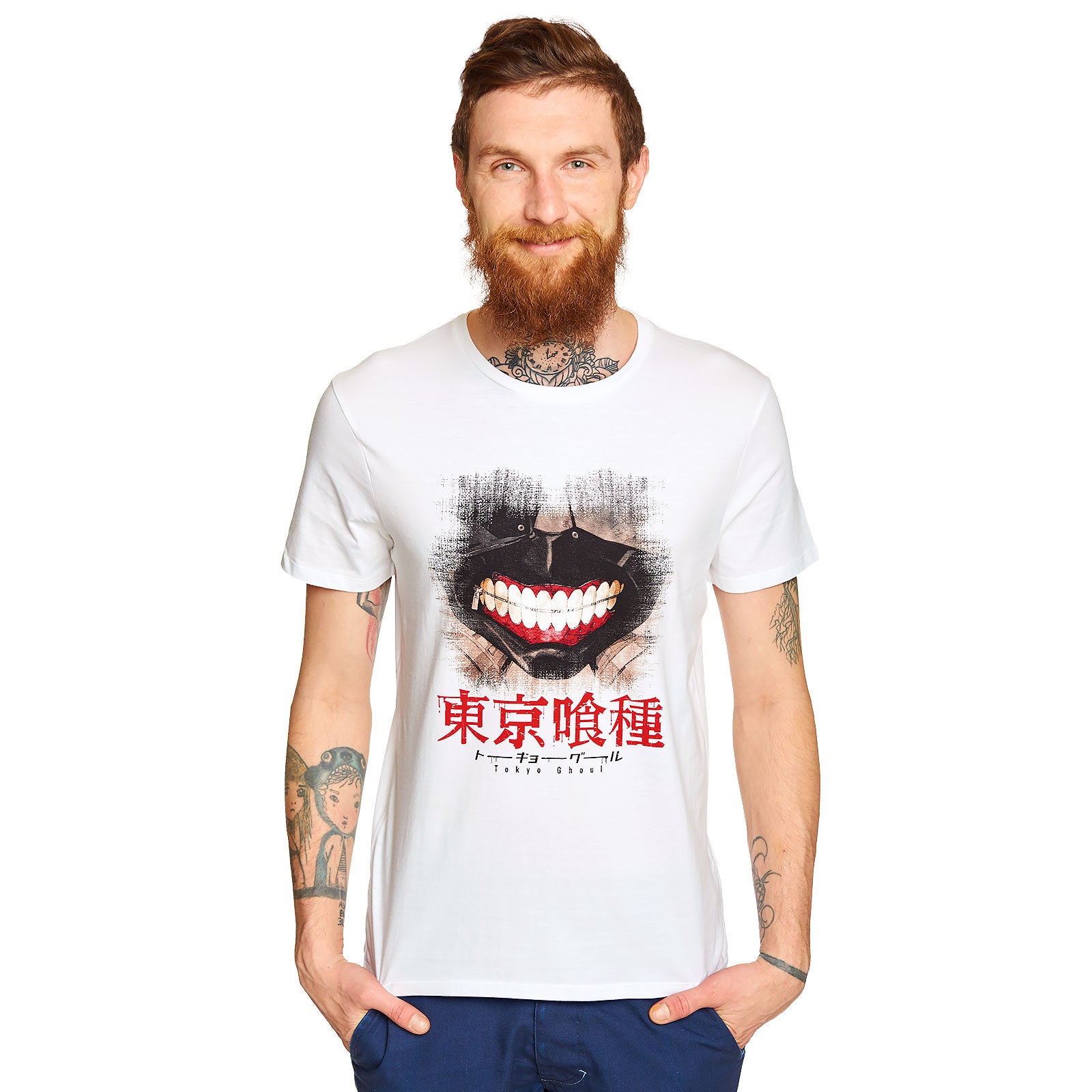 Zdjęcie produktu Tokyo Ghoul - Kaneki Mask T-Shirt biały