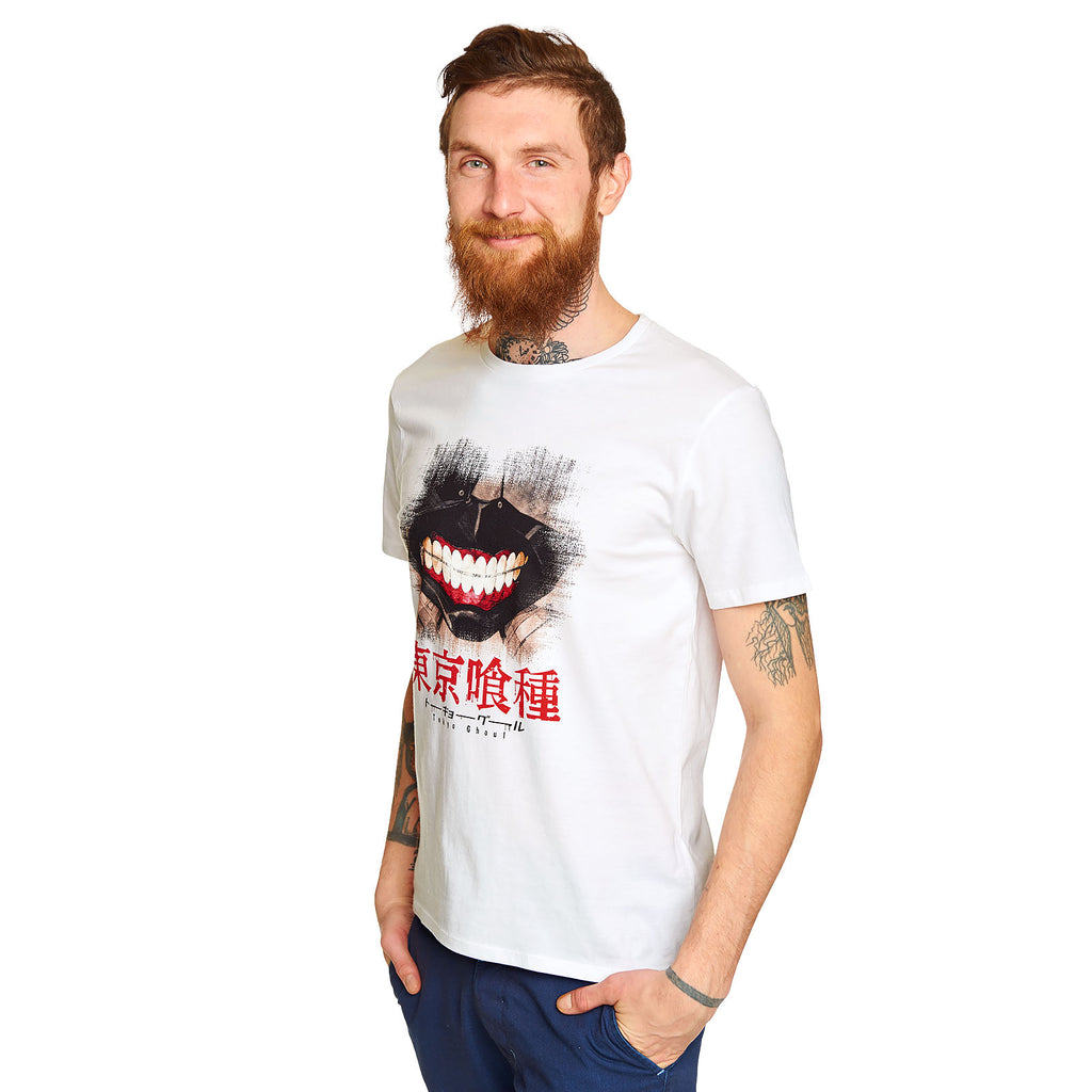 Zdjęcie produktu Tokyo Ghoul - Kaneki Mask T-Shirt biały