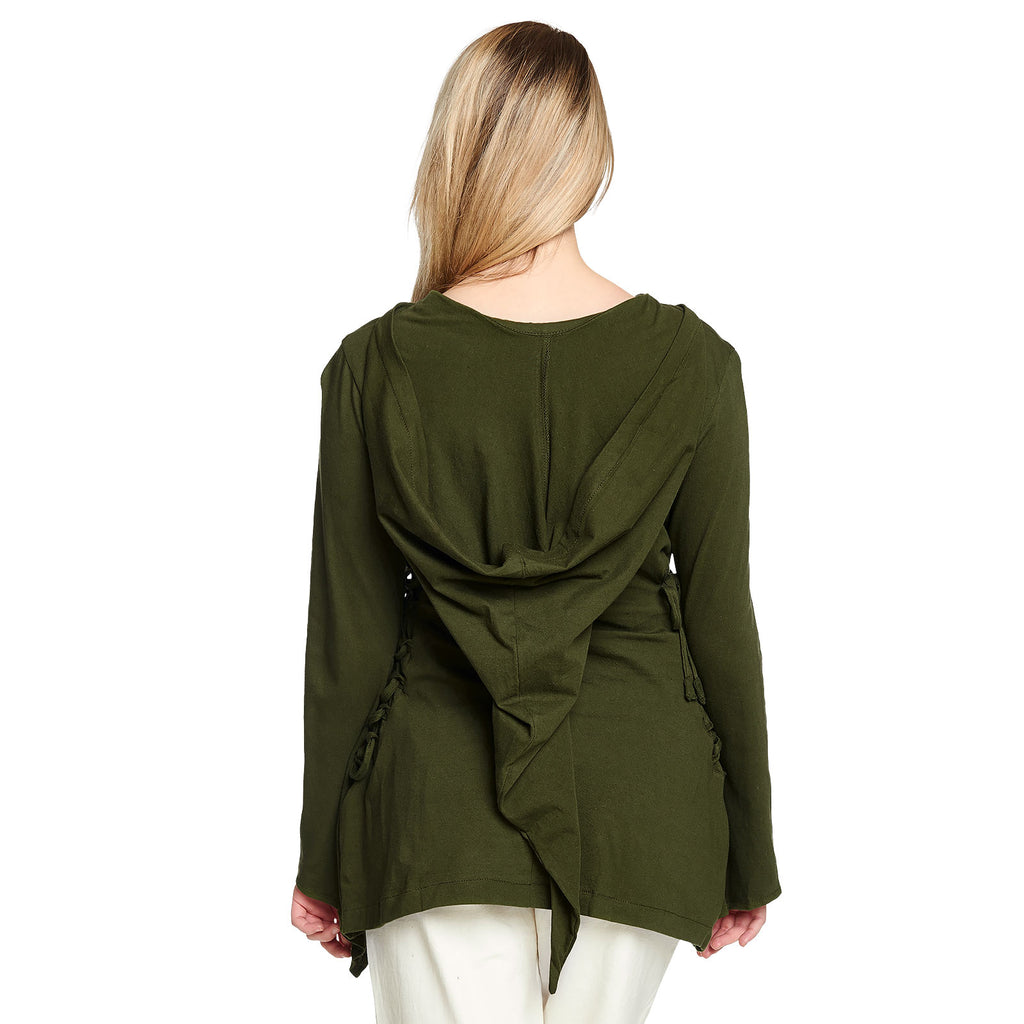 Product image Medieval Blouse Lea with Hood Green