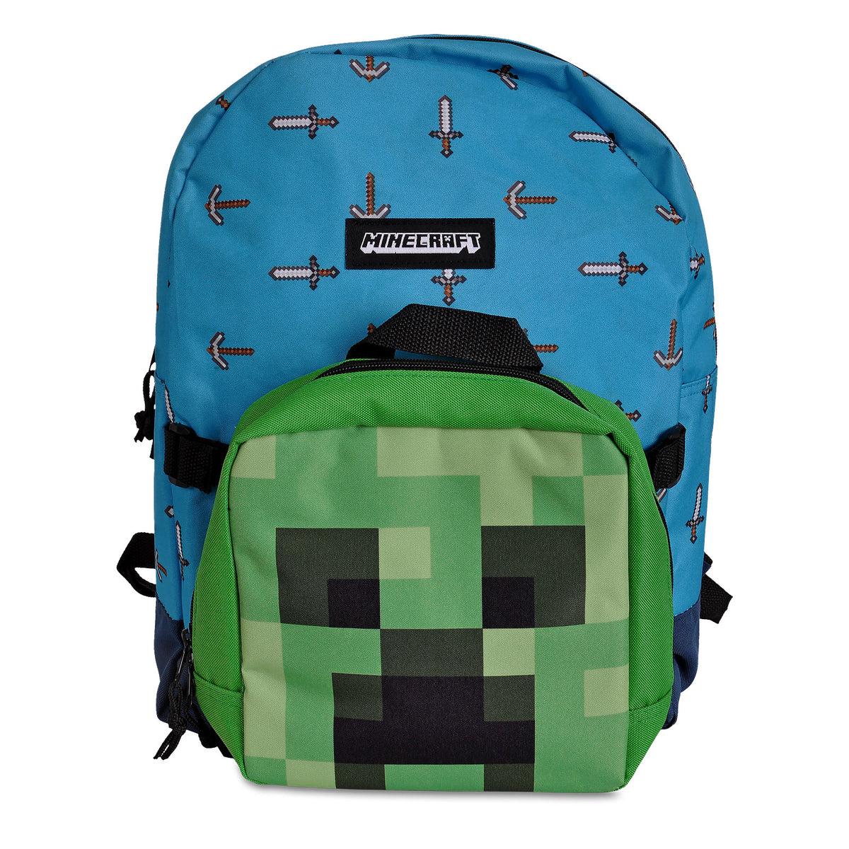 Zdjęcie produktu Minecraft - Plecak Sword & Axe z Mini Torbą Creeper