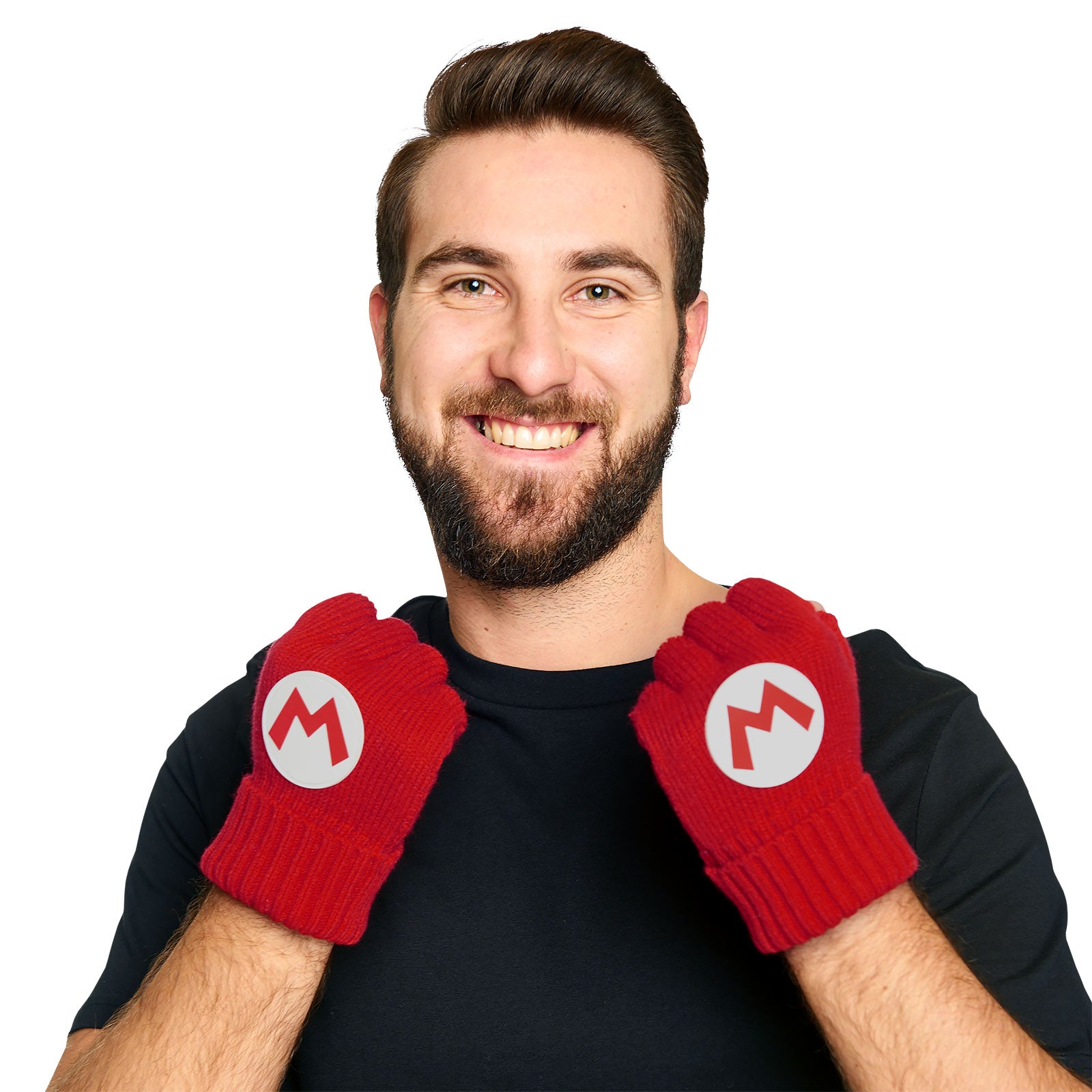 Zdjęcie produktu Super Mario - Rękawiczki bez palców z logo czerwone