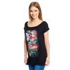 Zdjęcie produktu Alice w Krainie Czarów - Late T-Shirt Damskie Loose Fit czarne