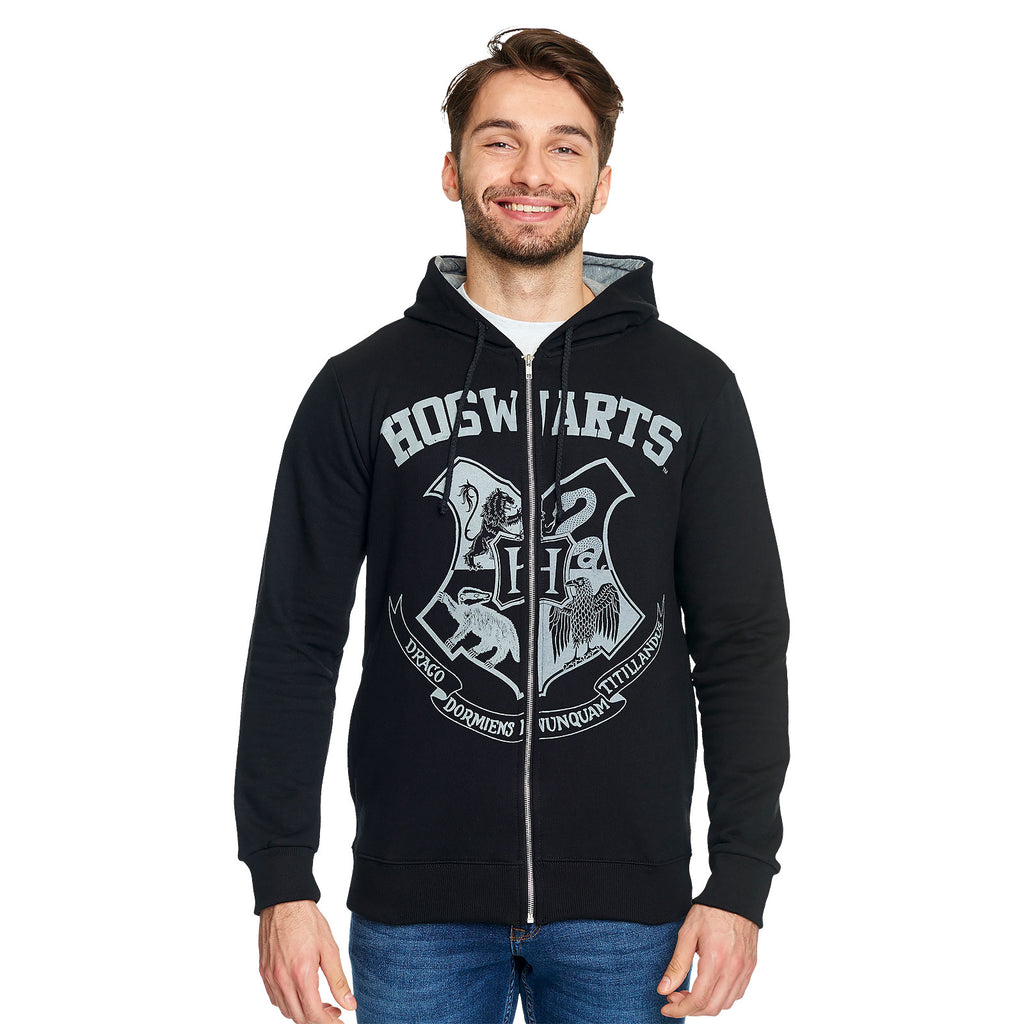 Zdjęcie produktu Harry Potter - Czarna bluza z kapturem z herbem Hogwartu