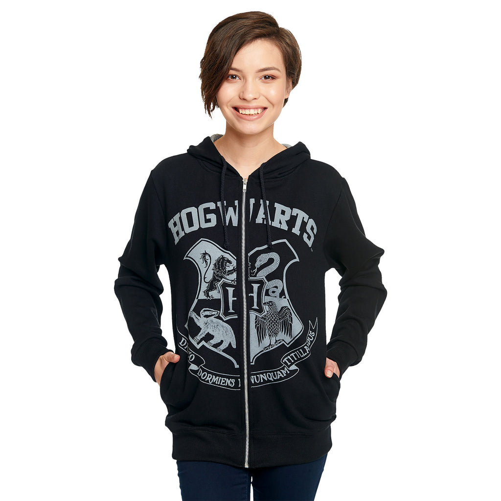 Zdjęcie produktu Harry Potter - Czarna bluza z kapturem z herbem Hogwartu