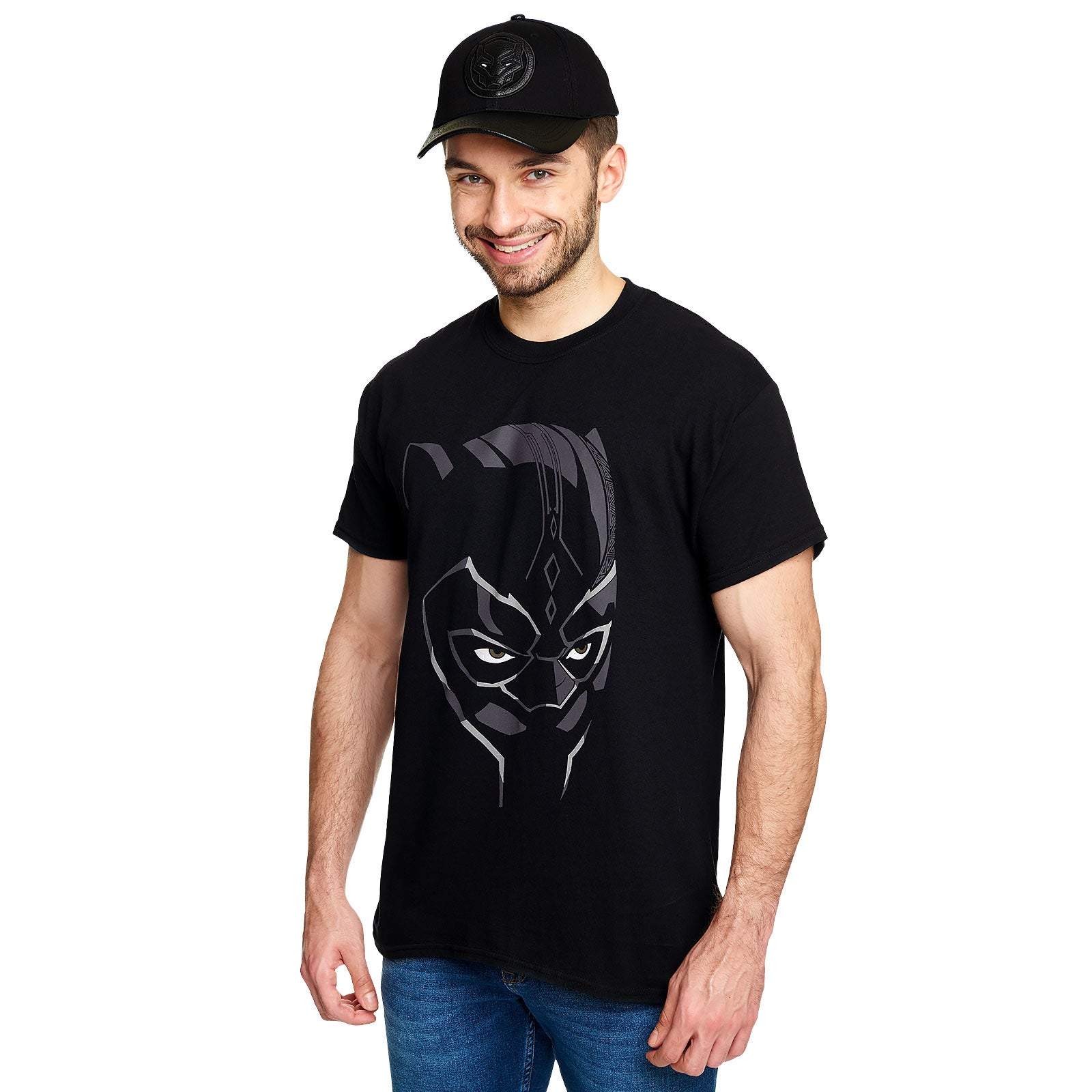 Zdjęcie produktu Black Panther - Koszulka z maską czarna