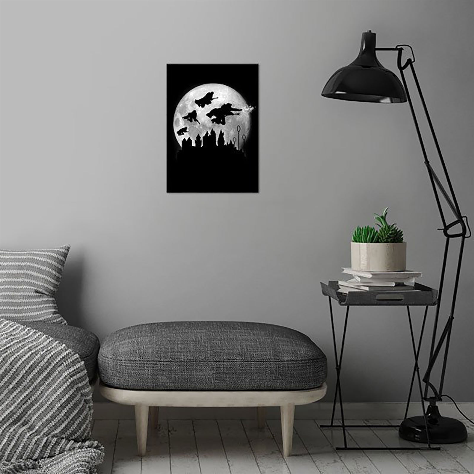 Zdjęcie produktu Magic Flight at Night Metalowy plakat dla fanów Harry'ego Pottera