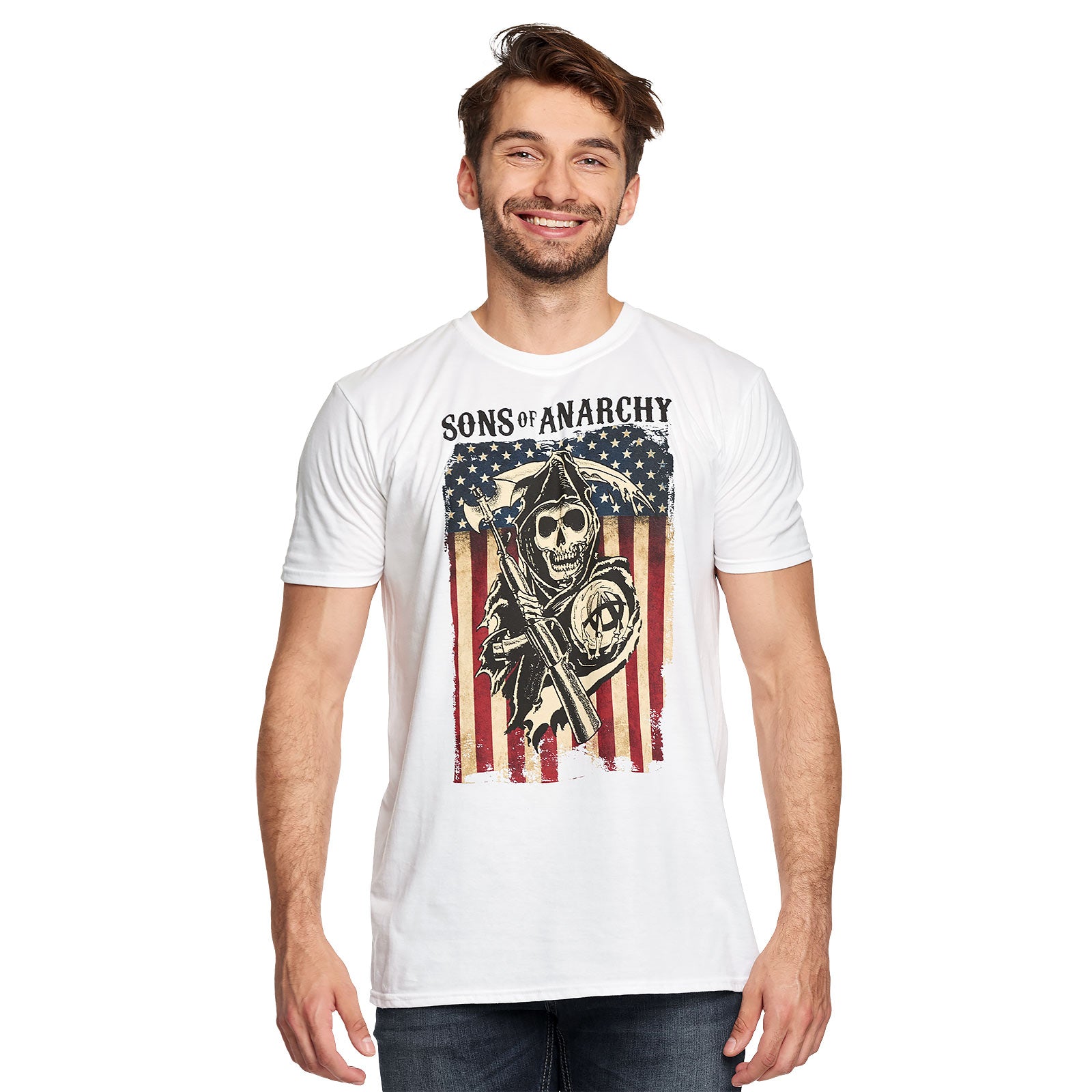 Zdjęcie produktu Sons of Anarchy - Reaper Flag T-Shirt biały