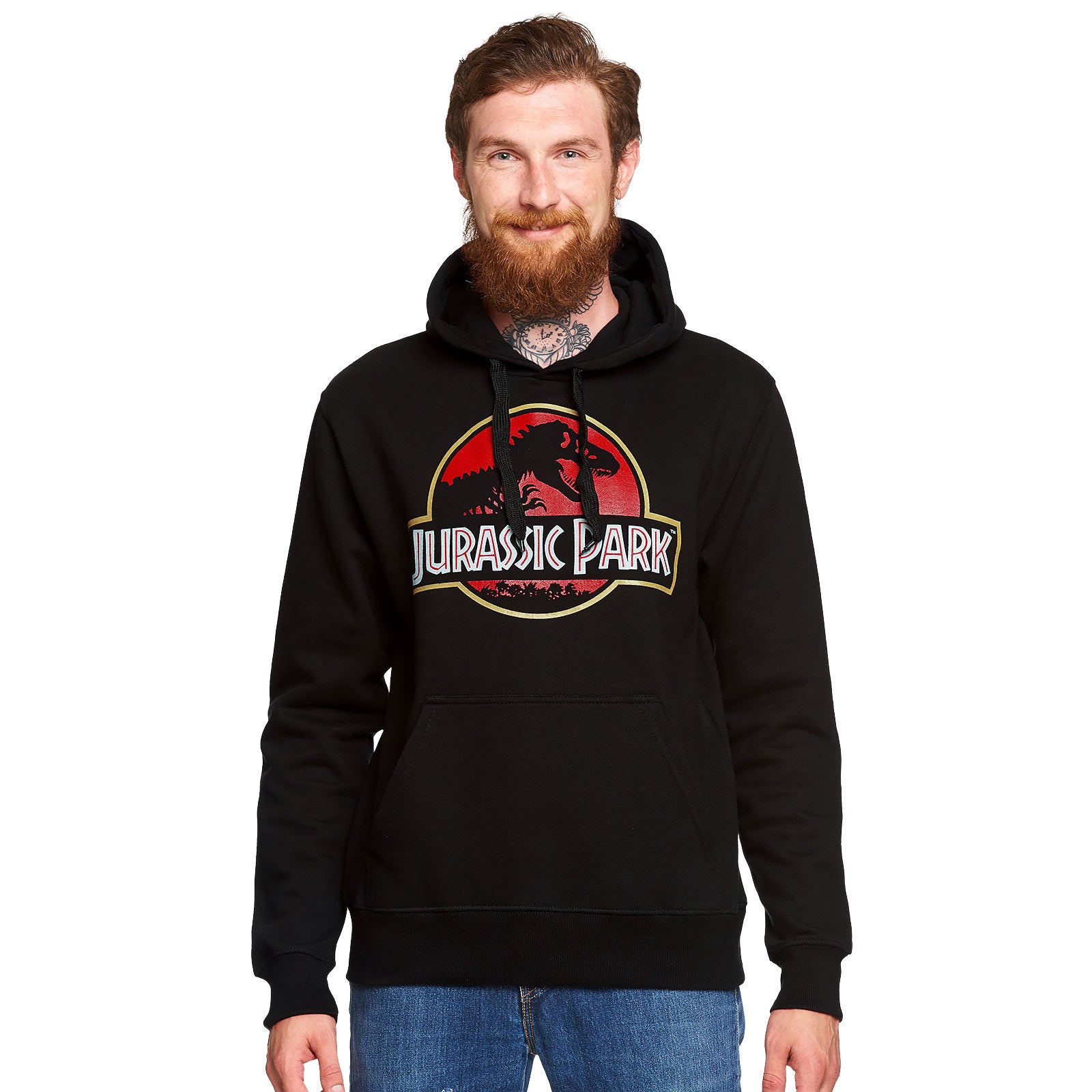 Zdjęcie produktu Jurassic Park - Logo Filmu Bluza z Kapturem czarna