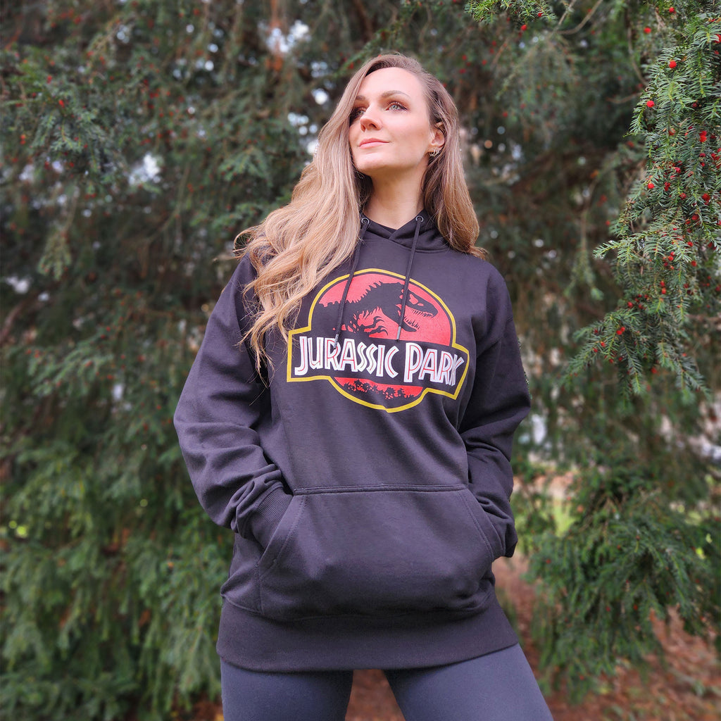 Zdjęcie produktu Jurassic Park - Logo Filmu Bluza z Kapturem czarna