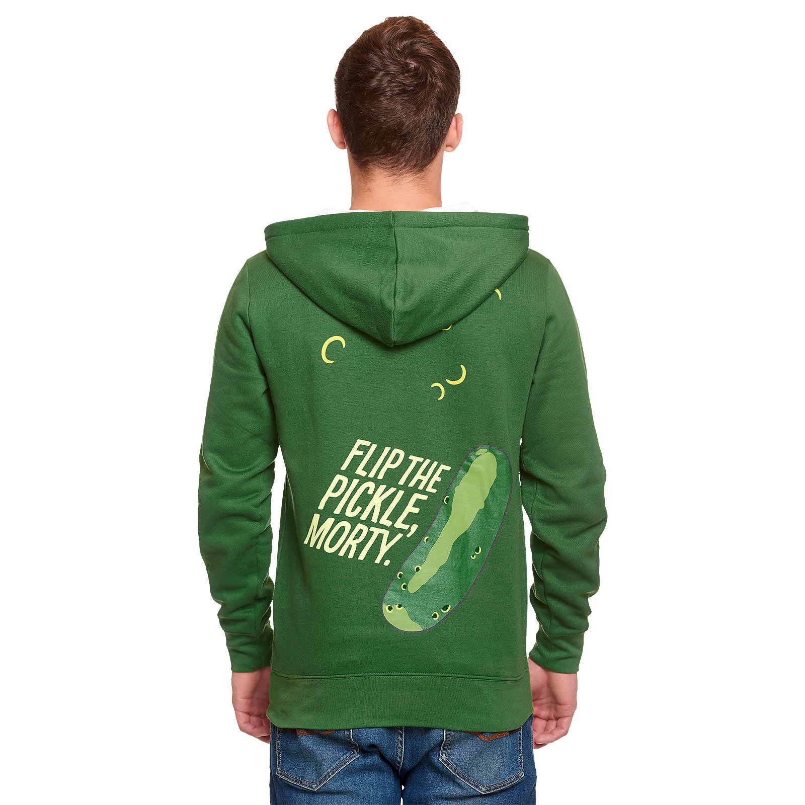 Zdjęcie produktu Rick and Morty - Pickle Rick Face Hoodie zielony
