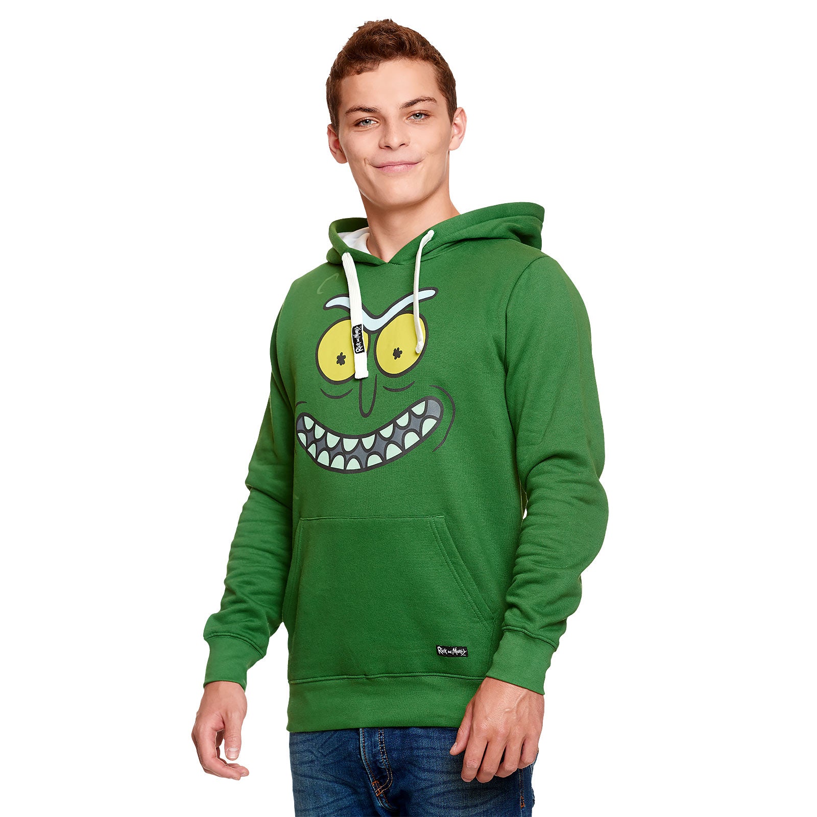 Zdjęcie produktu Rick and Morty - Pickle Rick Face Hoodie zielony