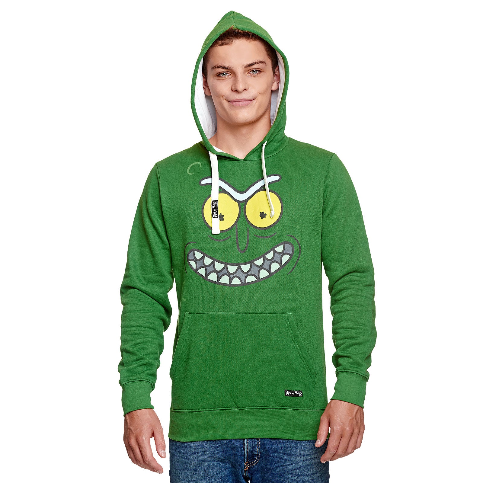 Zdjęcie produktu Rick and Morty - Pickle Rick Face Hoodie zielony