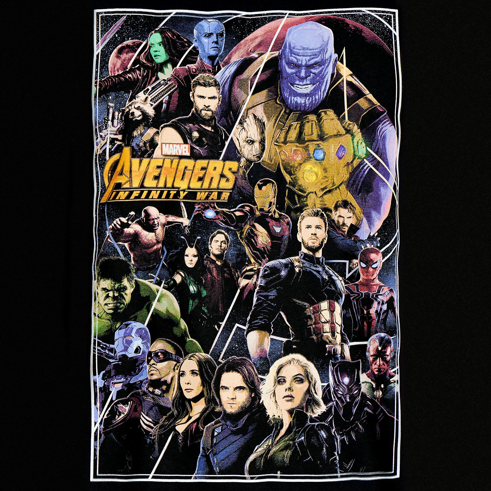 Zdjęcie produktu Avengers - Infinity War Poster Collage T-Shirt czarne