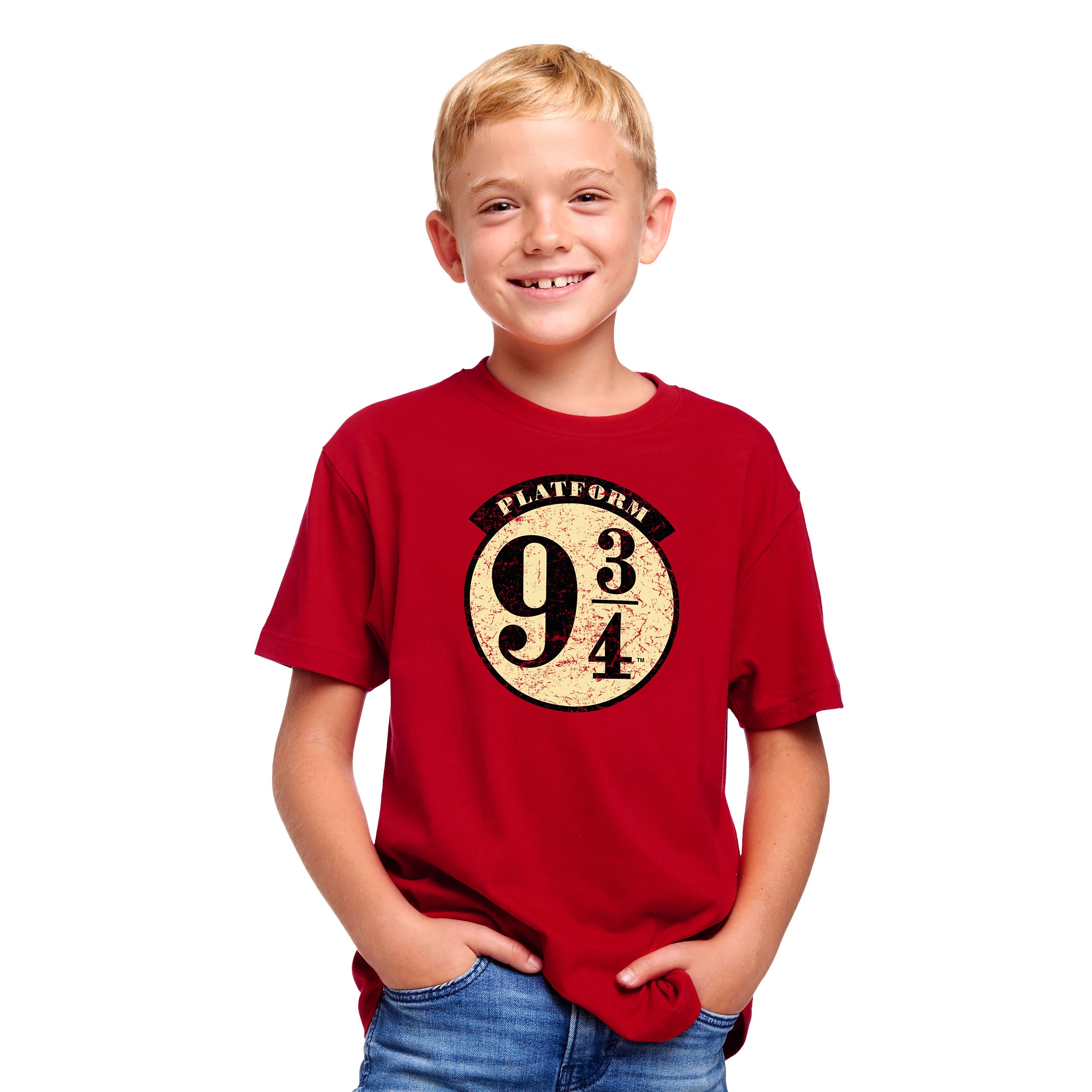 Zdjęcie produktu Harry Potter - 9 3/4 T-Shirt Dziecięcy czerwony