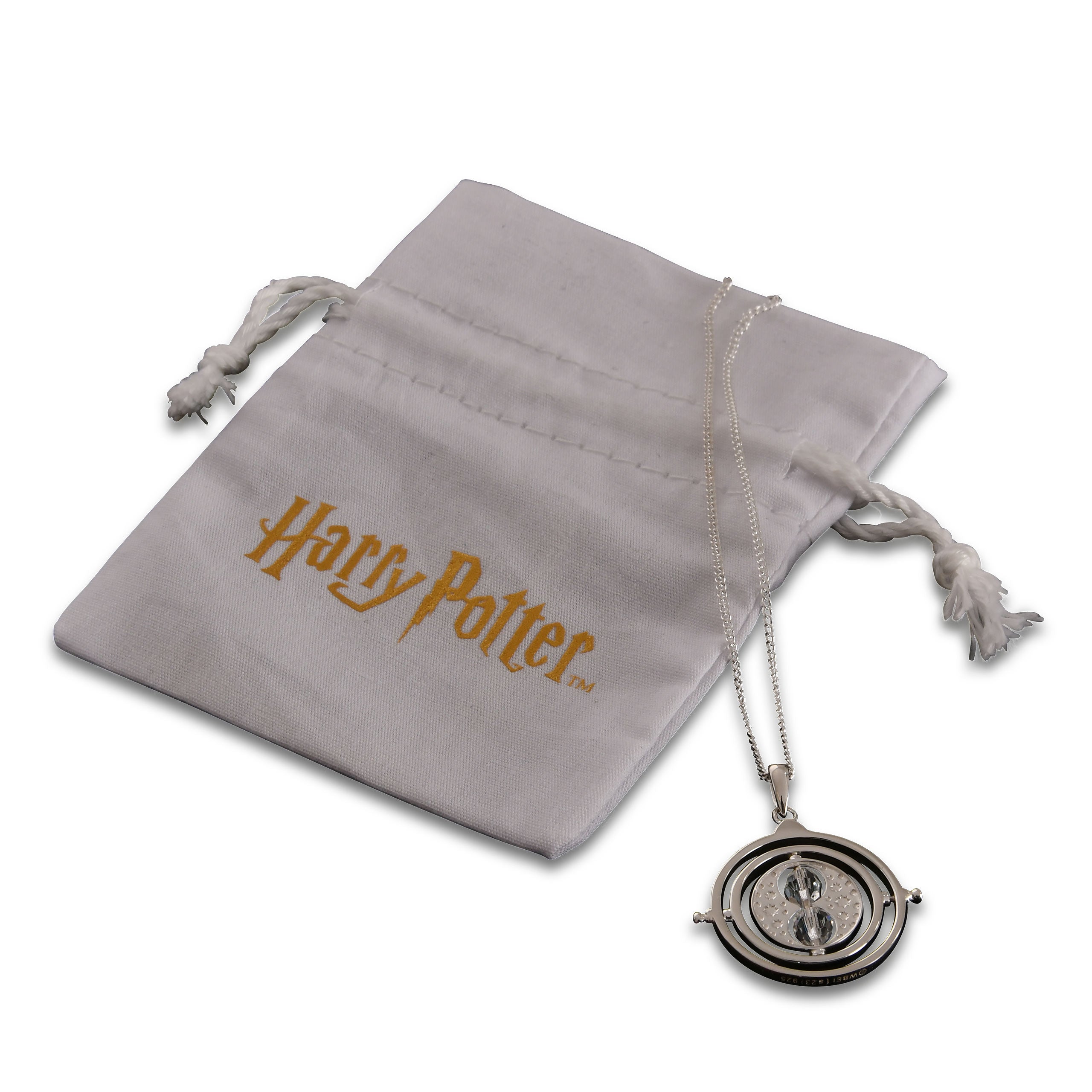 Zdjęcie produktu Harry Potter - Naszyjnik z obrotowym czasowstrzymywaczem z kryształami, srebrny