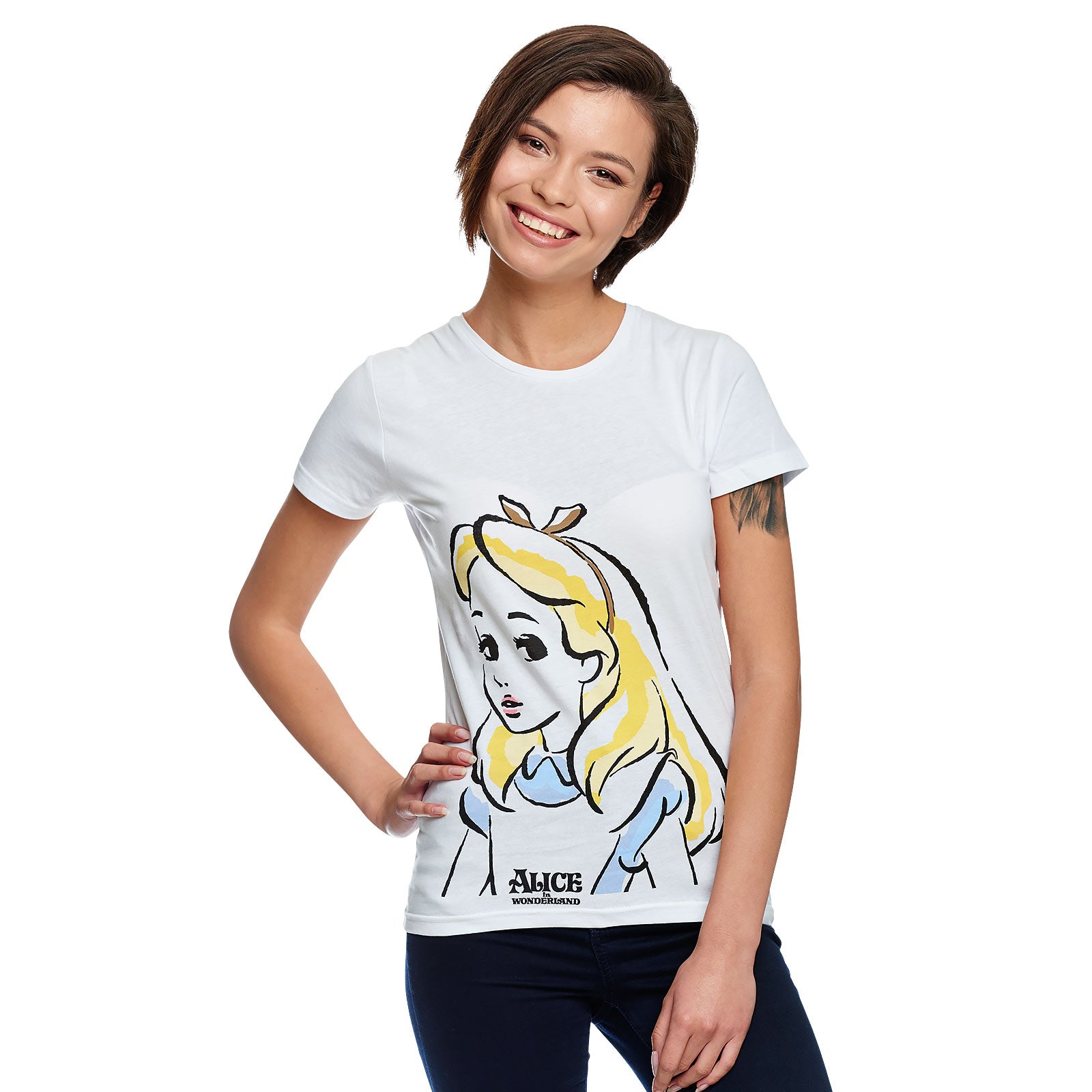 Product image Alice in Wonderland - Portrait T-Shirt Women white