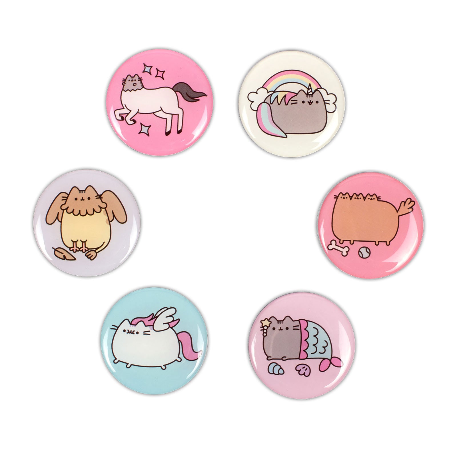 Product image Pusheen - Button 6-piece Magnet Set