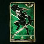 Zdjęcie produktu Zelda - Link Triforce Propaganda Poster T-Shirt czarne