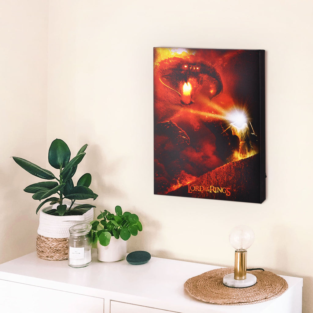 Zdjęcie produktu Władca Pierścieni - Gandalf vs. Balrog Obraz ścienny z podświetleniem