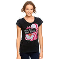 Zdjęcie produktu Alicja w Krainie Czarów - Koszulka z Cheshire Cat dla kobiet, czarna