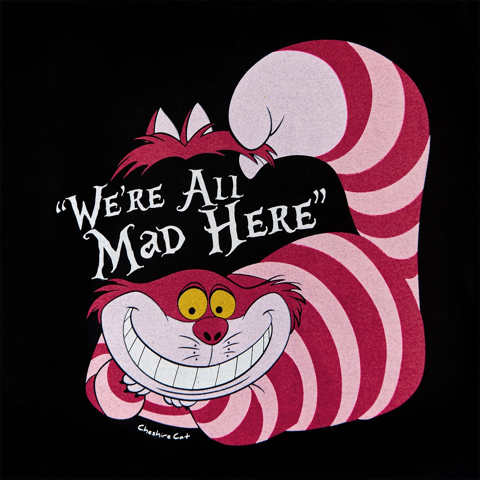 Zdjęcie produktu Alicja w Krainie Czarów - Koszulka z Cheshire Cat dla kobiet, czarna