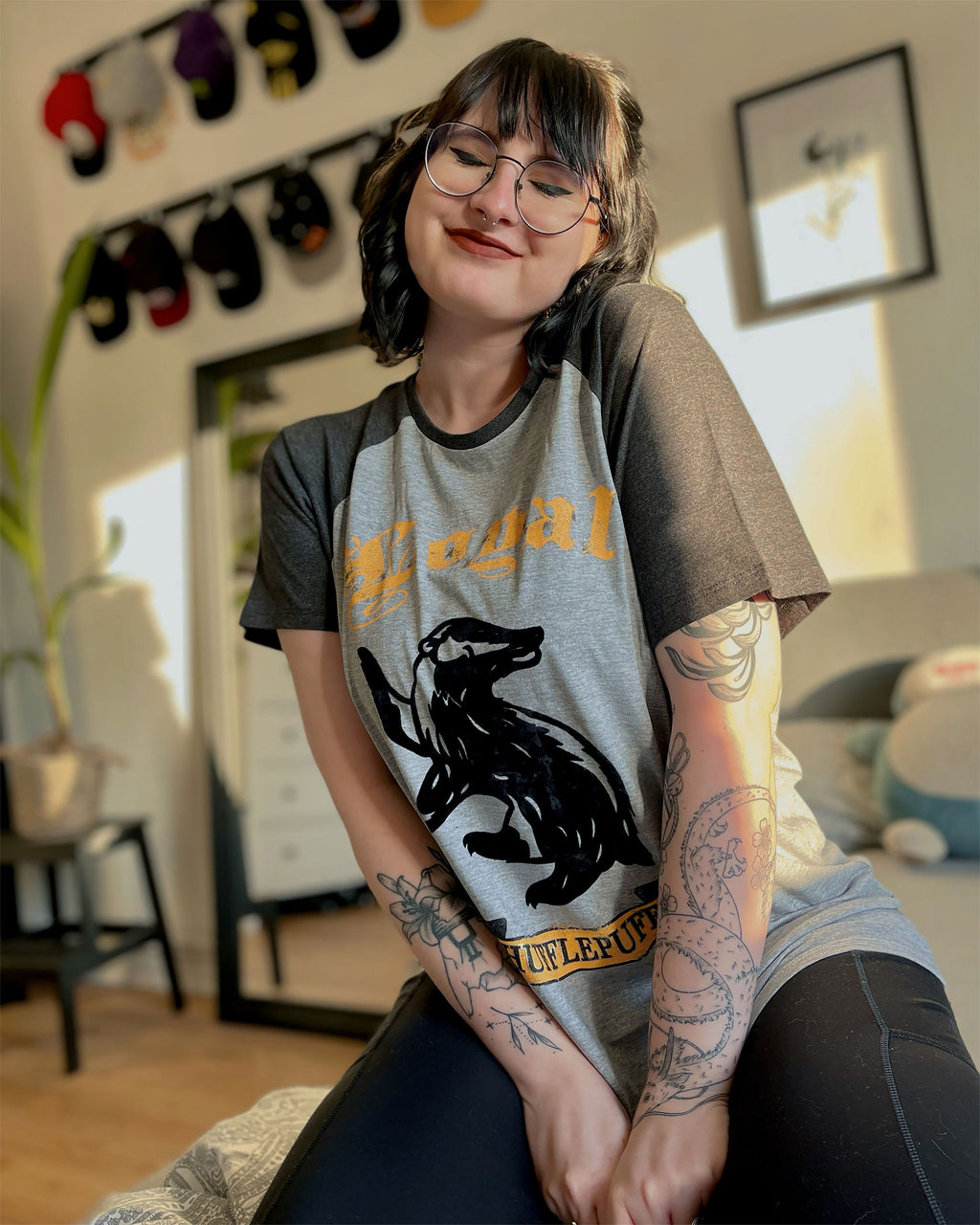 Zdjęcie produktu Harry Potter - Loyal Hufflepuff T-Shirt szary