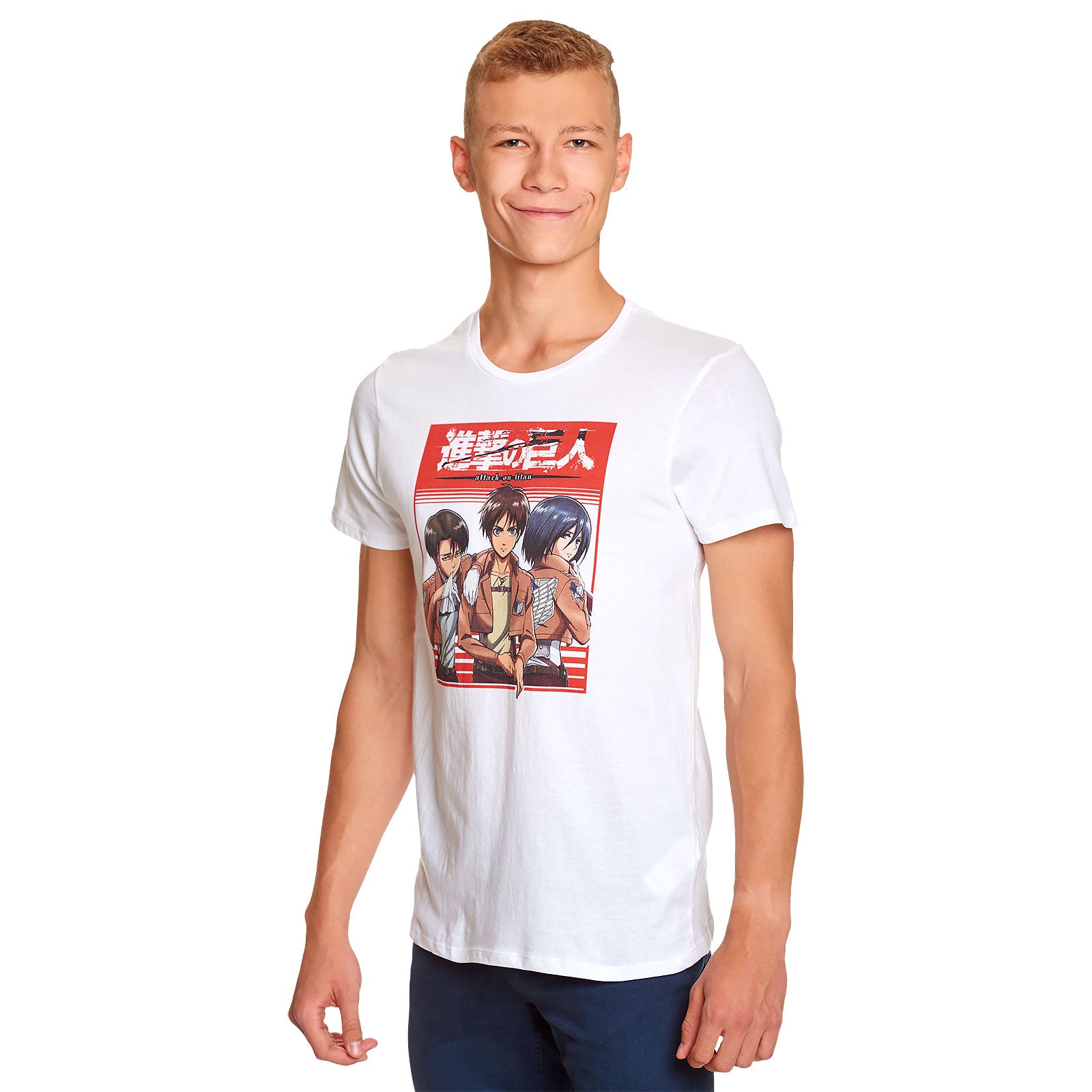 Product image Attack on Titan - Survey Corps Trio T-Shirt white