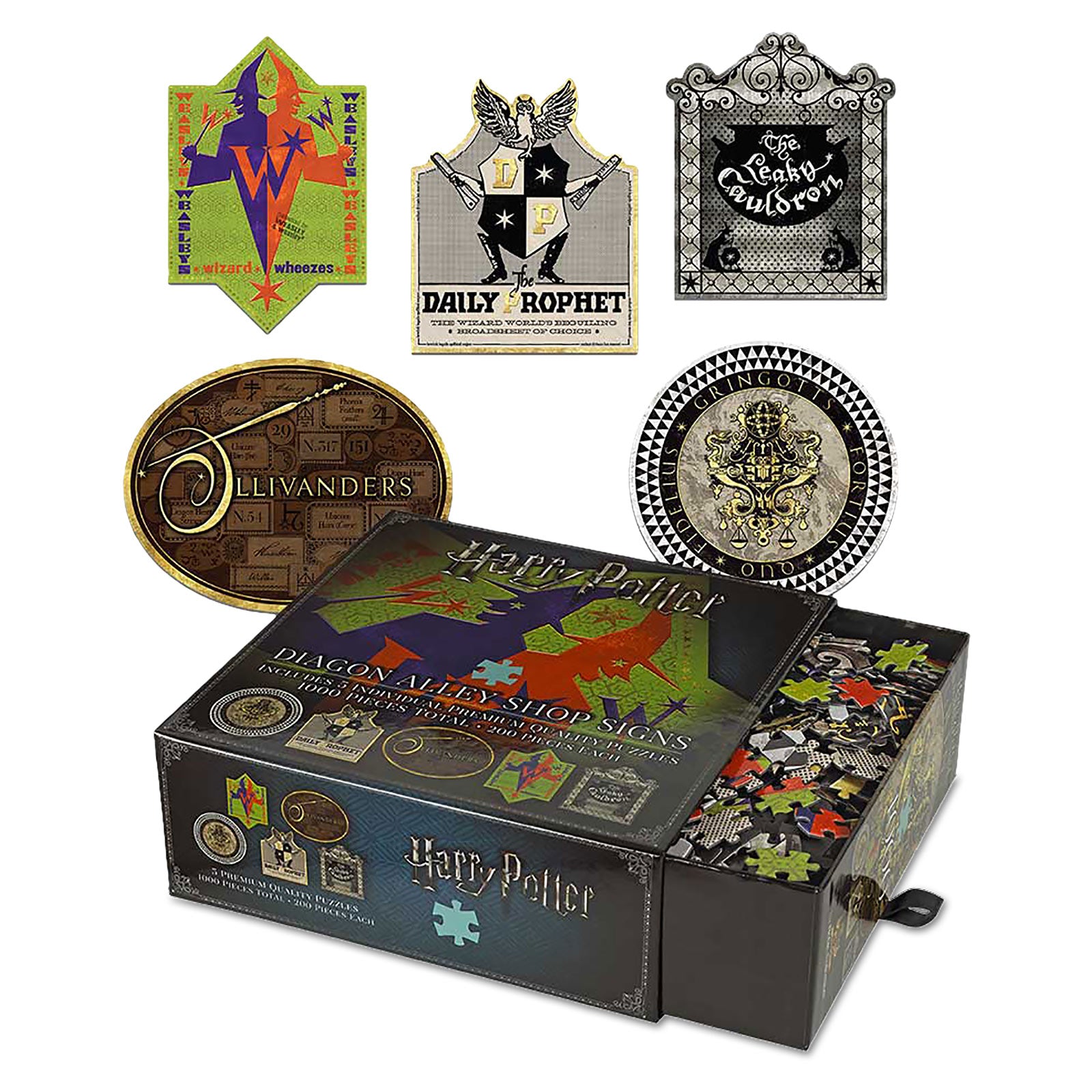 Zdjęcie produktu Harry Potter - Zestaw Premium Puzzli z Szyldami z Ulicy Pokątnej