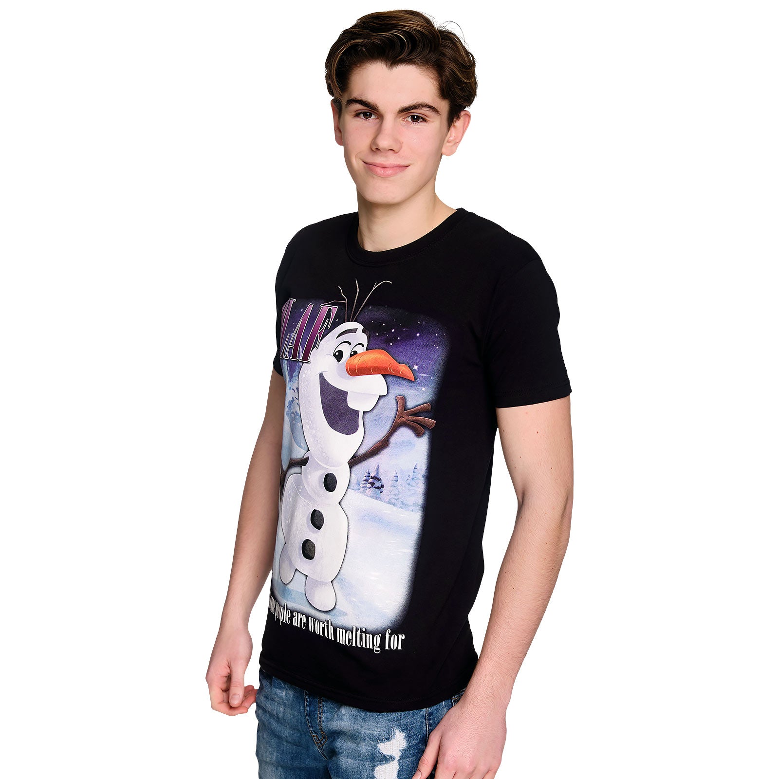 Zdjęcie produktu Frozen - Olaf Worth Melting For T-Shirt czarne