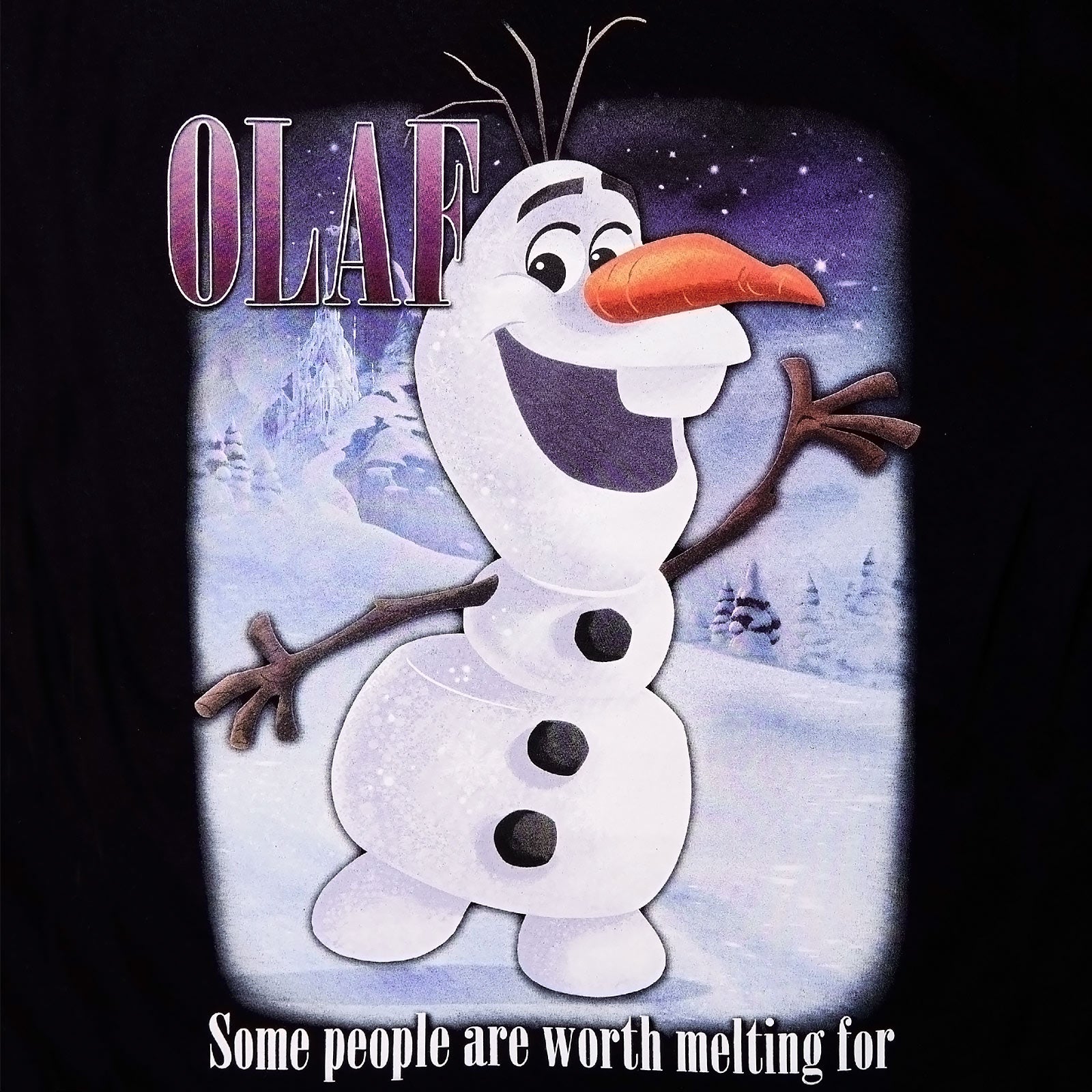 Zdjęcie produktu Frozen - Olaf Worth Melting For T-Shirt czarne