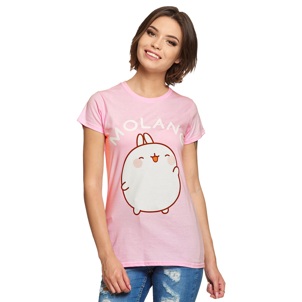 Zdjęcie produktu Molang - Happy T-Shirt damskie różowe
