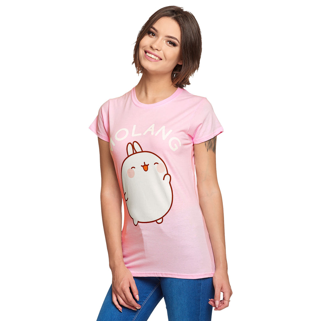Zdjęcie produktu Molang - Happy T-Shirt damskie różowe