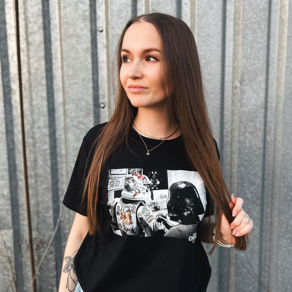 Zdjęcie produktu Koszulka Dark Side Tattoo dla fanów Star Wars czarna