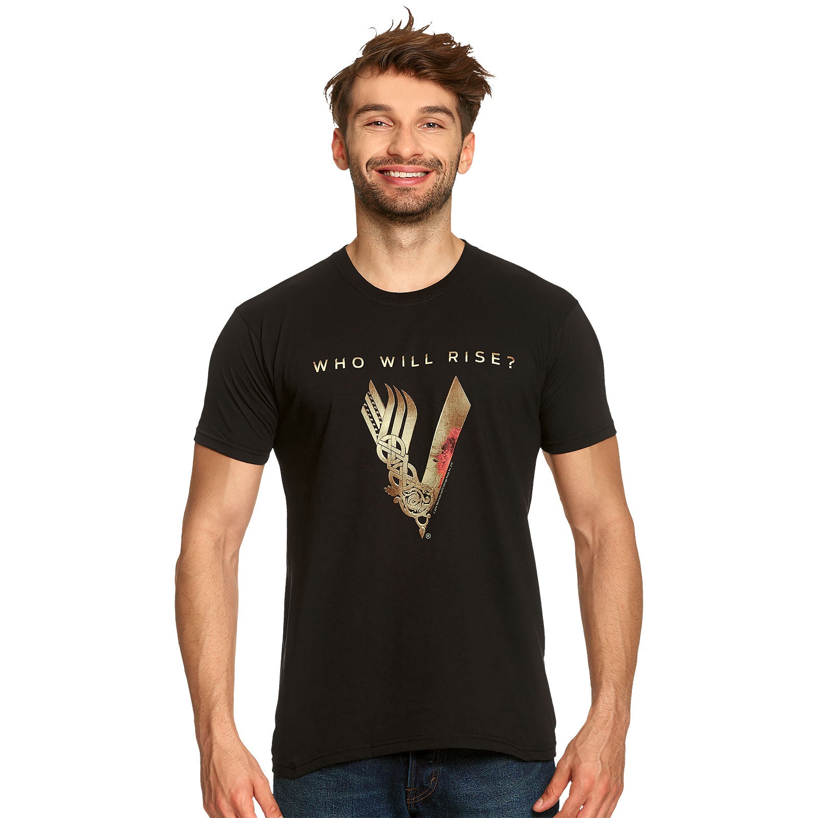 Zdjęcie produktu Vikings - Who Will Rise Logo T-Shirt czarne