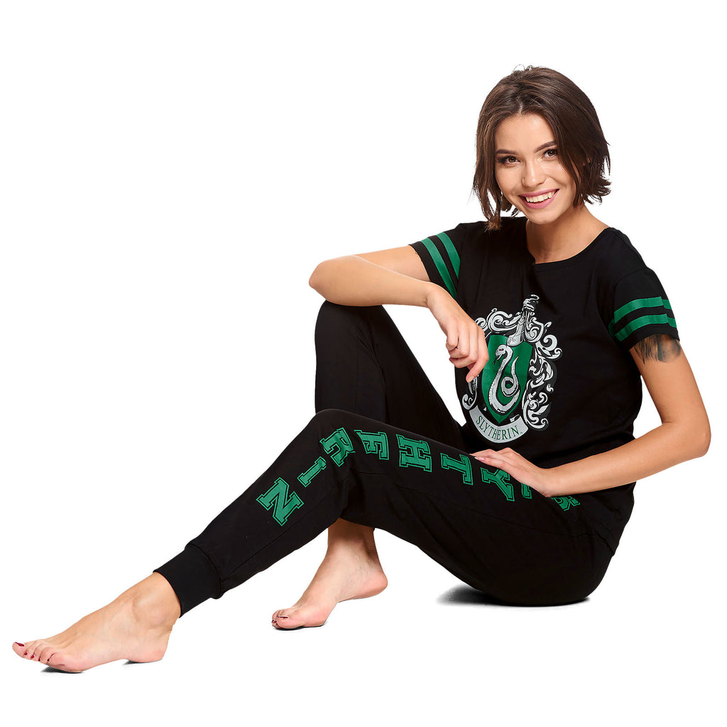 Zdjęcie produktu Harry Potter - Piżama damska z herbem Slytherinu