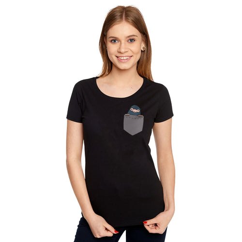 Zdjęcie produktu Kieszeń Niffler - Fantastyczne Zwierzęta T-Shirt damski czarny