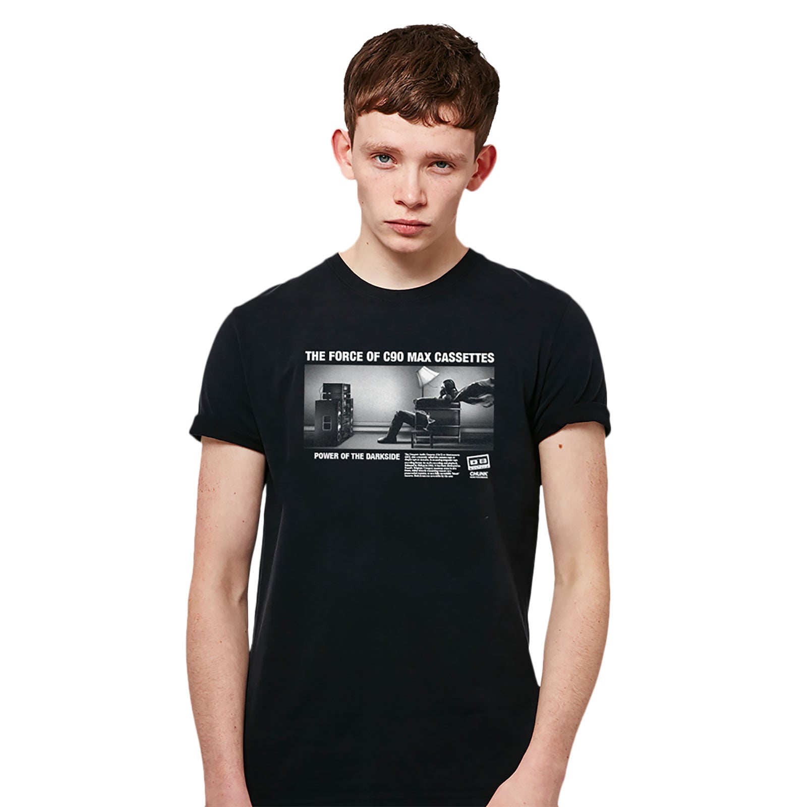 Zdjęcie produktu Retro Force Vibes T-Shirt dla fanów Star Wars czarne
